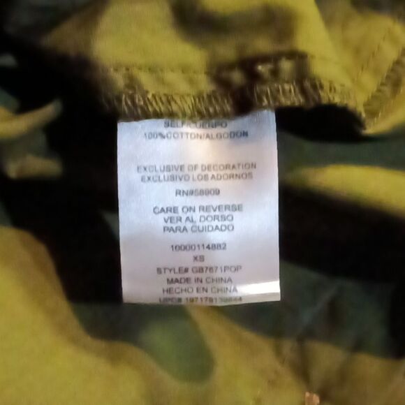 NWT GB Dillard's Olive Green Button-Up Shirt Corset Dress Sz XS Cotton - Picture 8 of 8